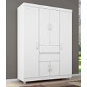 Ver imagem 1 de Guarda Roupa Roupeiro Solteiro 62020 06 Portas 02 Gavetas Ecom II Branco Rosa Flex Demóbile