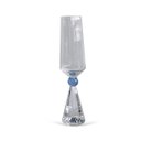 Ver imagem 2 de Conjunto 6 Taças Diamond para Champanhe Vidro com Base de Cristal Azul 305ml Bj0031 Btc