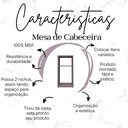 Ver mais imagens de Mesa de Cabeceira Pequena 2 Nichos em Mdf Plancasa:lavanda