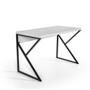 Ver imagem 4 de Mesa Escrivaninha Escritório Branca 120cm Tampo Base Metal
