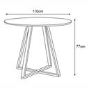 Ver imagem 4 de Mesa com Pés de Ferro Jantar Laís 110 Cm Modelo Industrial Preto