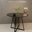 Ver imagem 1 de Mesa com Pés de Ferro Jantar Laís 110 Cm Modelo Industrial Preto