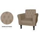Ver imagem 2 de Poltrona Decorativa Classic Capitonê Suede Diversas Cores - DS Estofados - Capuccino
