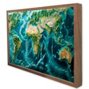 Ver imagem 1 de Quadro Decorativo Mapa Planeta Terra em Moldura Caixa Tacolado Moldura Caixa 3cm Madeira sem Vidro 6