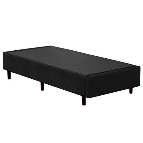 Cama Box Solteiro Suede Sereneprime Preto 88x188x40