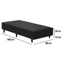 Ver imagem 5 de Cama Box Solteiro Suede Sereneprime Preto 88x188x40