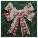 Ver imagem 1 de Kit 10 Enfeite Árvore Natal Laço Decorado com Flores 46 Cm