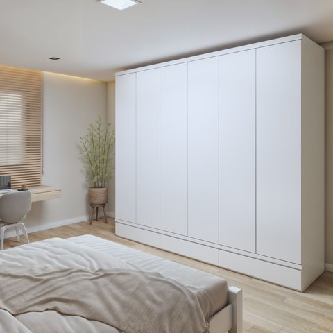 Guarda Roupa 100% Mdf 6 Portas 9 Gavetas Urbano