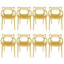 Ver imagem 1 de Conjunto 8 Cadeiras Allegra Amarelo Lumi – Design e Sofisticação para Casa e Área Externa