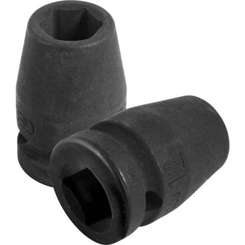 Soquete Sextavado de Impacto Curto R63001206 Encaixe 1-2 x 12,0 mm Aço Cromo Molibdênio Gedore