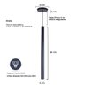 Pendente Tubo Preto 80 Cm+Lâmpada Led Branco Quente - 2