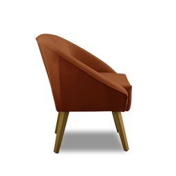 Kit 2 Poltronas Para Sala Decorativa Milena Veludo Terracota Adonai Estofados - 5