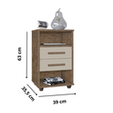 Ver imagem 2 de Mesa de Cabeceira Cielo Multiuso Quarto Escritório Sala