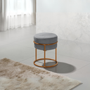 Ver imagem 3 de Puff Banqueta Riad Redondo Argola em Metal Resistente Veludo