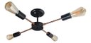 Ver imagem 3 de Lustre De Braço Para 04 Lâmpadas - Ideal Para Sala Quarto na cor preto com cobre- Modelo Sputinik
