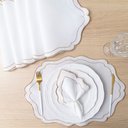 Ver imagem 6 de Kit 12 Pçs 6 Lugares Mesa Posta Sousplat Realeza: Marfim