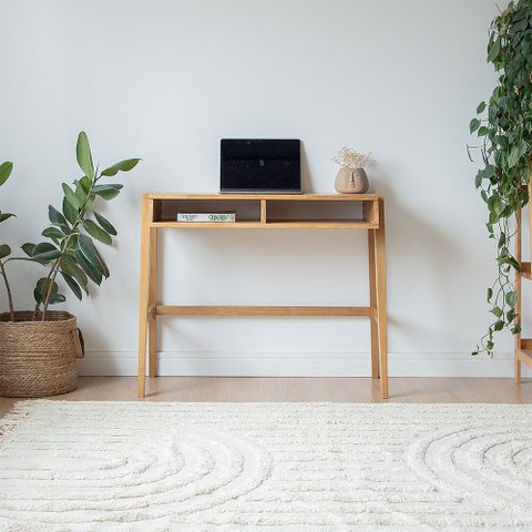 Mesa Escrivaninha Cwb em Madeira Amêndoa