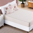 Ver imagem 2 de Jogo de Cama Lençol Dallas Casal Padrão Microfibra 3 Peças - Rosa Matura Patchwork