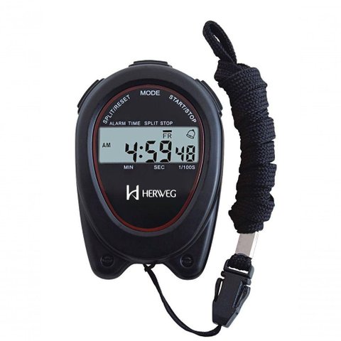 Cronômetro Herweg Digital Relógio Despertador Cordão