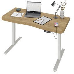 Mesa com Regulagem de Altura Elétrica para Escritório Home Office Aurum A02 Olmo - Lyam Decor - 1