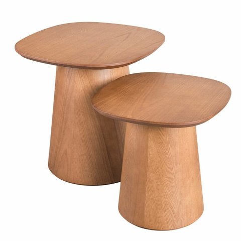 Mesa de Apoio Tafi – Conjunto Escultural em Carvalho Nogueira