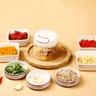 Mini Triturador Processador Cortador Manual Alimentos 2 Lâminas Cordinha Cebola Alho Cozinha Frutas  - 8