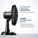 Ver imagem 4 de Ventilador de Mesa Mondial 6 Pás 30cm Preto Vsp-30-b - 127v