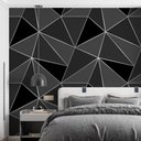 Ver imagem 1 de Papel de Parede Adesivo Zara Tons de Preto e Cinza - 2,8m