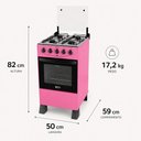 Ver imagem 3 de Fogão a Gás Delicato 4 Bocas com Forno 52 Litros Mesa em Aço Inox e Tampa de Vidro Clarice