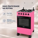 Ver imagem 6 de Fogão a Gás Delicato 4 Bocas com Forno 52 Litros Mesa em Aço Inox e Tampa de Vidro Clarice