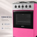 Ver imagem 5 de Fogão a Gás Delicato 4 Bocas com Forno 52 Litros Mesa em Aço Inox e Tampa de Vidro Clarice