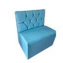 Ver imagem 1 de Poltrona Sofá Booth 0,80cm Azul Capitone a Mão Sku_127