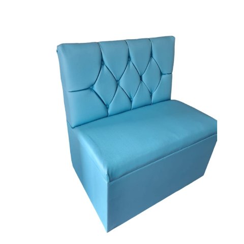 Poltrona Sofá Booth 0,80cm Azul Capitone a Mão Sku_127