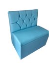 Ver imagem 1 de Poltrona Sofá Booth 0,80cm Azul Capitone a Mão Sku_127