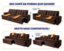 Ver imagem 5 de Sofá Retrátil Reclinável 230cm Ascari Suede Velut com molas Ensacadas - King House