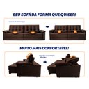 Ver imagem 6 de Sofá Retrátil Reclinável 230cm Ascari Suede Velut com molas Ensacadas - King House
