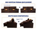 Ver imagem 6 de Sofá Retrátil Reclinável 230cm Ascari Suede Velut com molas Ensacadas - King House