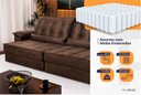 Ver imagem 4 de Sofá Retrátil Reclinável 230cm Ascari Suede Velut com molas Ensacadas - King House