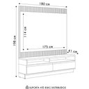 Ver imagem 4 de Painel para Tv 70 Pol e Rack Bancada 180cm Real L06 Tauari/off White Fosco - Mpozenato