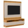 Painel para Tv 70 Pol e Rack Bancada 180cm Real L06 Tauari/off White Fosco - Mpozenato - 1