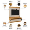 Ver imagem 3 de Painel para Tv 70 Pol e Rack Bancada 180cm Real L06 Tauari/off White Fosco - Mpozenato