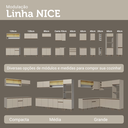 Ver imagem 3 de Armário de Cozinha Completa 300cm Suspensa Crema Nice Madesa 10