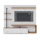 Ver imagem 4 de Painel Tv 58 Pol 180cm Bancada Suspensa Jordan Calacatta/freijó/branco Neve C04 - D’Rossi