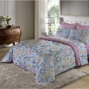 Ver imagem 1 de Edredom em Malha Casal Floral Azul