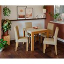 Ver imagem 1 de Mesa para Sala de Jantar Grace 90 x 90 cm 100% MDF e 4 Cadeiras Maia Cimol Nature/Off White/