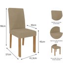 Ver imagem 5 de Mesa para Sala de Jantar Grace 90 x 90 cm 100% MDF e 4 Cadeiras Maia Cimol Nature/Off White/