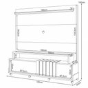Ver imagem 4 de Estante Painel para Tv 65 Pol com Rodízios Cloud B01 Castanho Off White - Lyam Decor