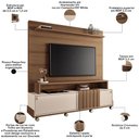 Ver imagem 3 de Estante Painel para Tv 65 Pol com Rodízios Cloud B01 Castanho Off White - Lyam Decor