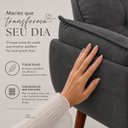 Ver imagem 5 de Kit Poltrona Opala Confortável e Resistente para Escritório em Suede Cinza