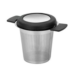 Infusor de Chá Tipo Cesta em Inox com Alça Silicone - 1